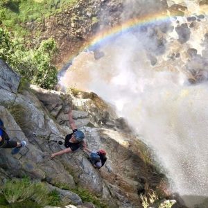 Salto del Buey Waterfall Adventure | Zip Line & Via Ferrata near Medellín